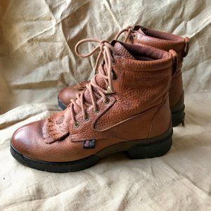 Justin Waterproof Brown Leather Boots